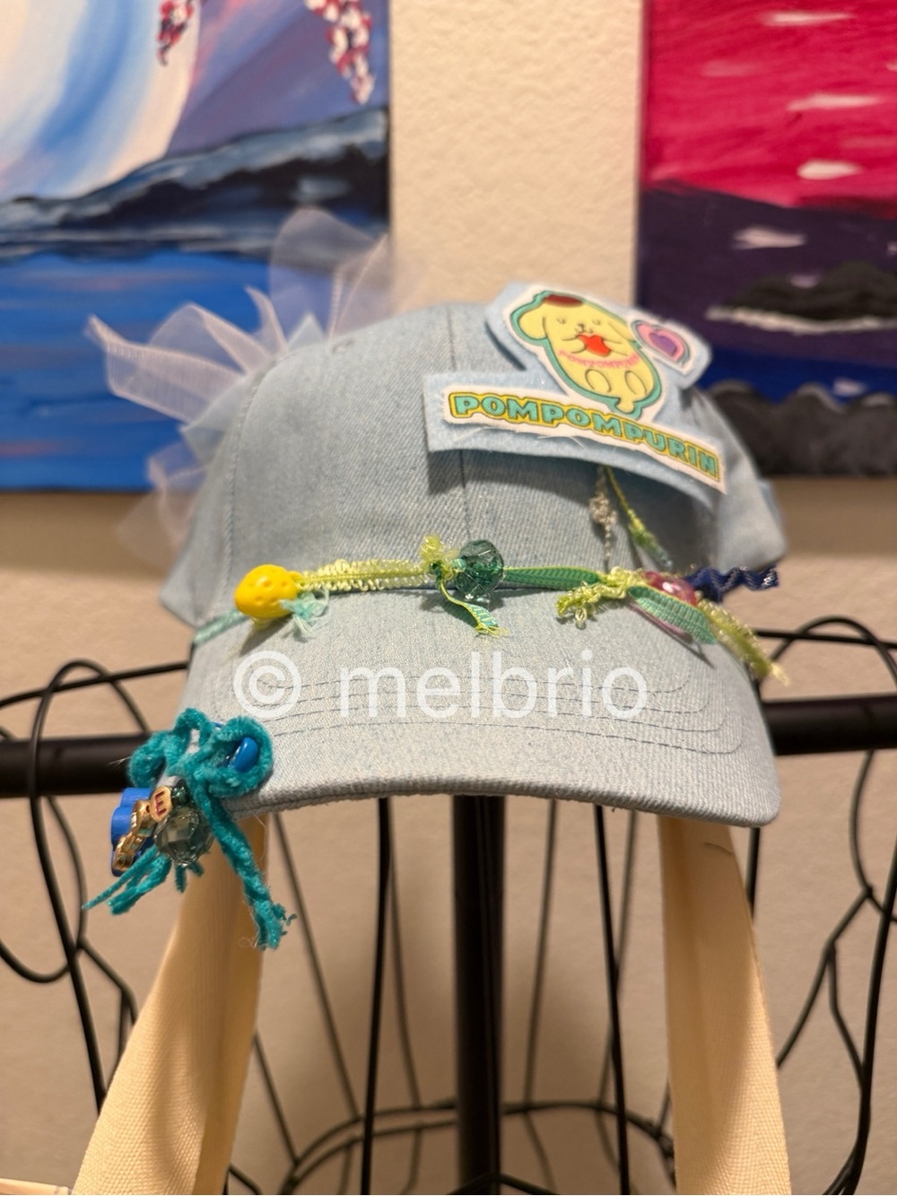 NWT Blue Embellished Baseball Cap